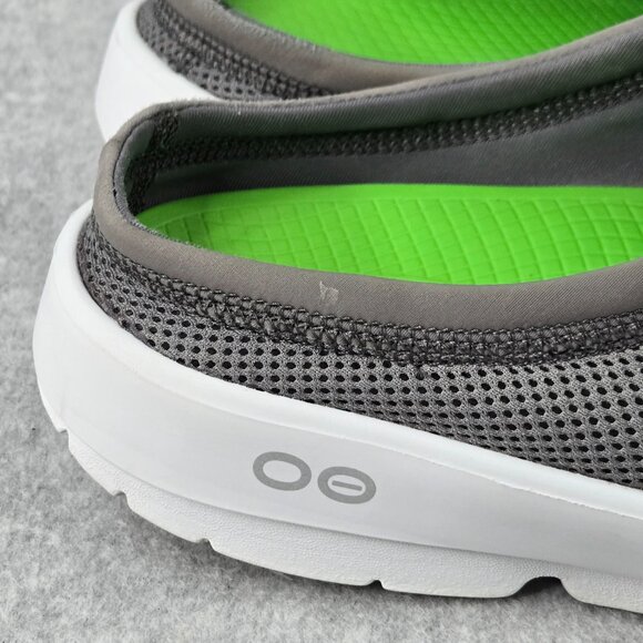 OOFOS OOcoozie Mens Size 12.5 Sport Mule Gray White Slip On Shoes Mesh Comfort main image 8